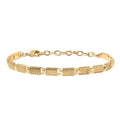 EverTrue Bronzella Collection Rectangular Dragon Scale Link Bracelet in 18K YG Plated Bronze (6.50-8.0In) - Sticky add to cart bar