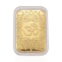 24K Golden Chakras Om Luminous Lotus Emboss Sheet 10mg (31x45.5mm)