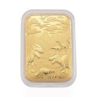 24K Yellow Golden Jurassic Age of Dinosaurs Emboss Sheet 10mg