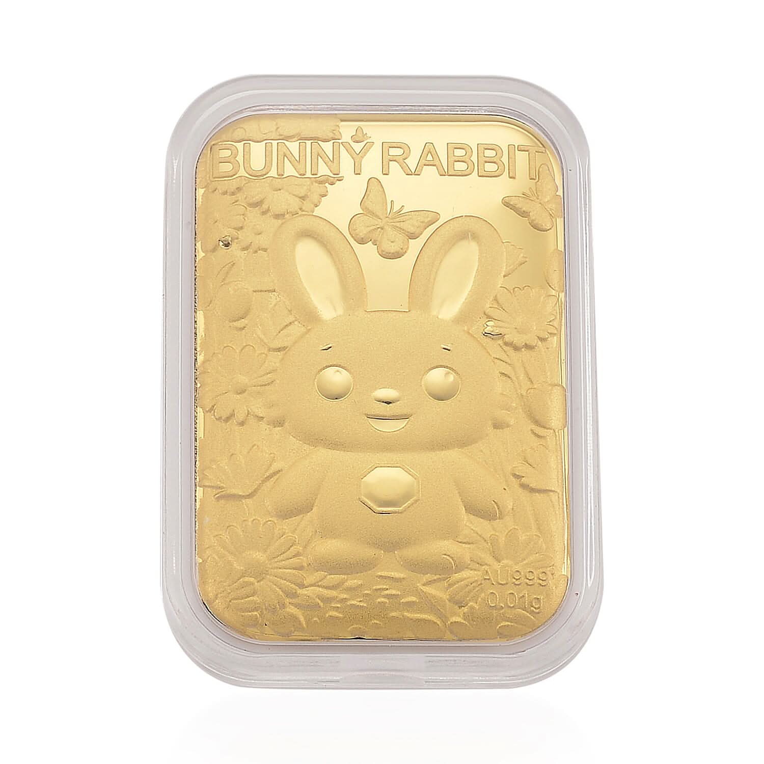 24K Yellow Golden Bunny Rabbit Emboss Sheet 10mg