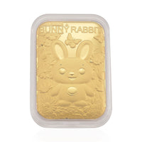 24K Yellow Golden Bunny Rabbit Emboss Sheet 10mg
