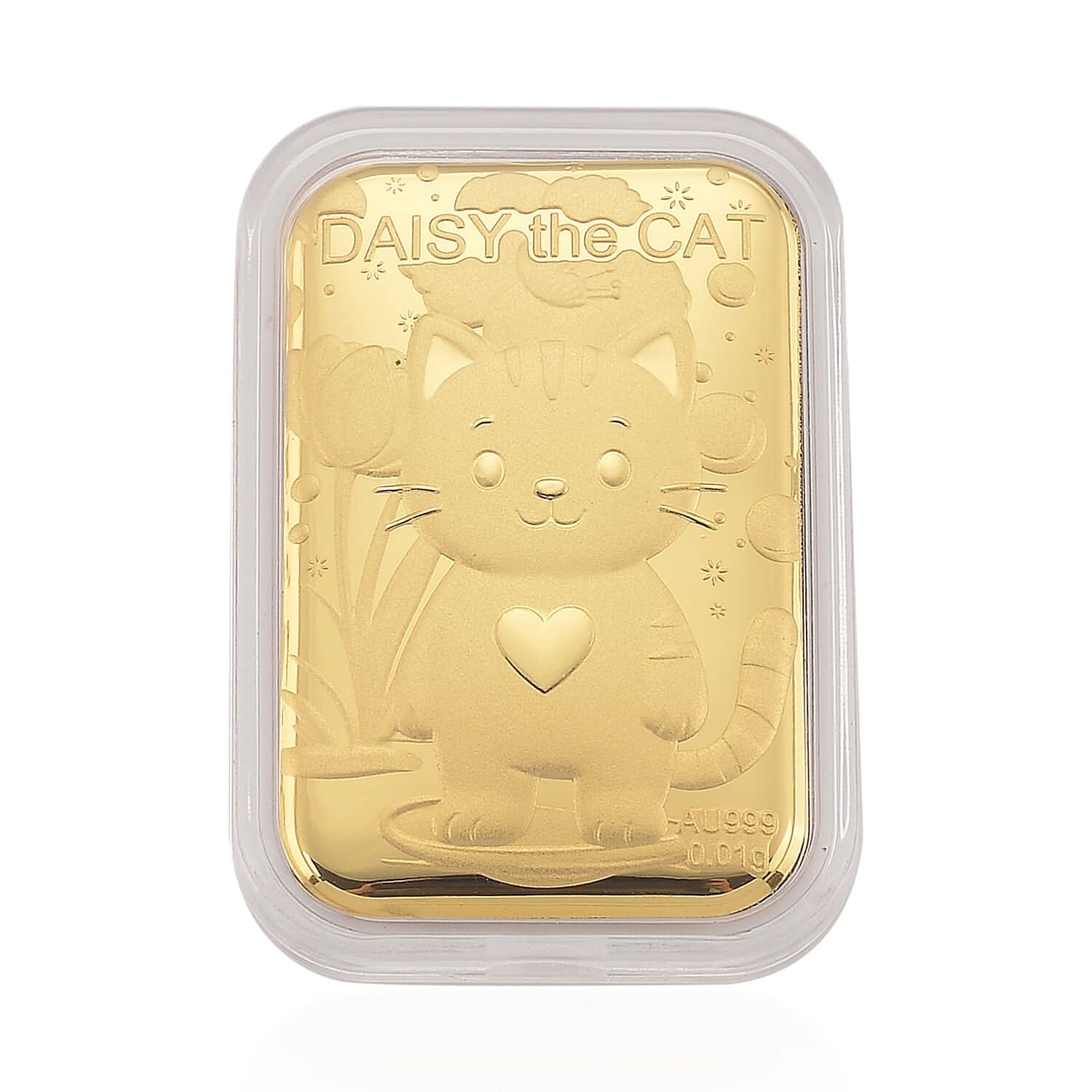 24K Yellow Golden Blossom Kitty Emboss Sheet 10mg