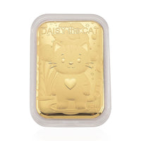 24K Yellow Golden Blossom Kitty Emboss Sheet 10mg