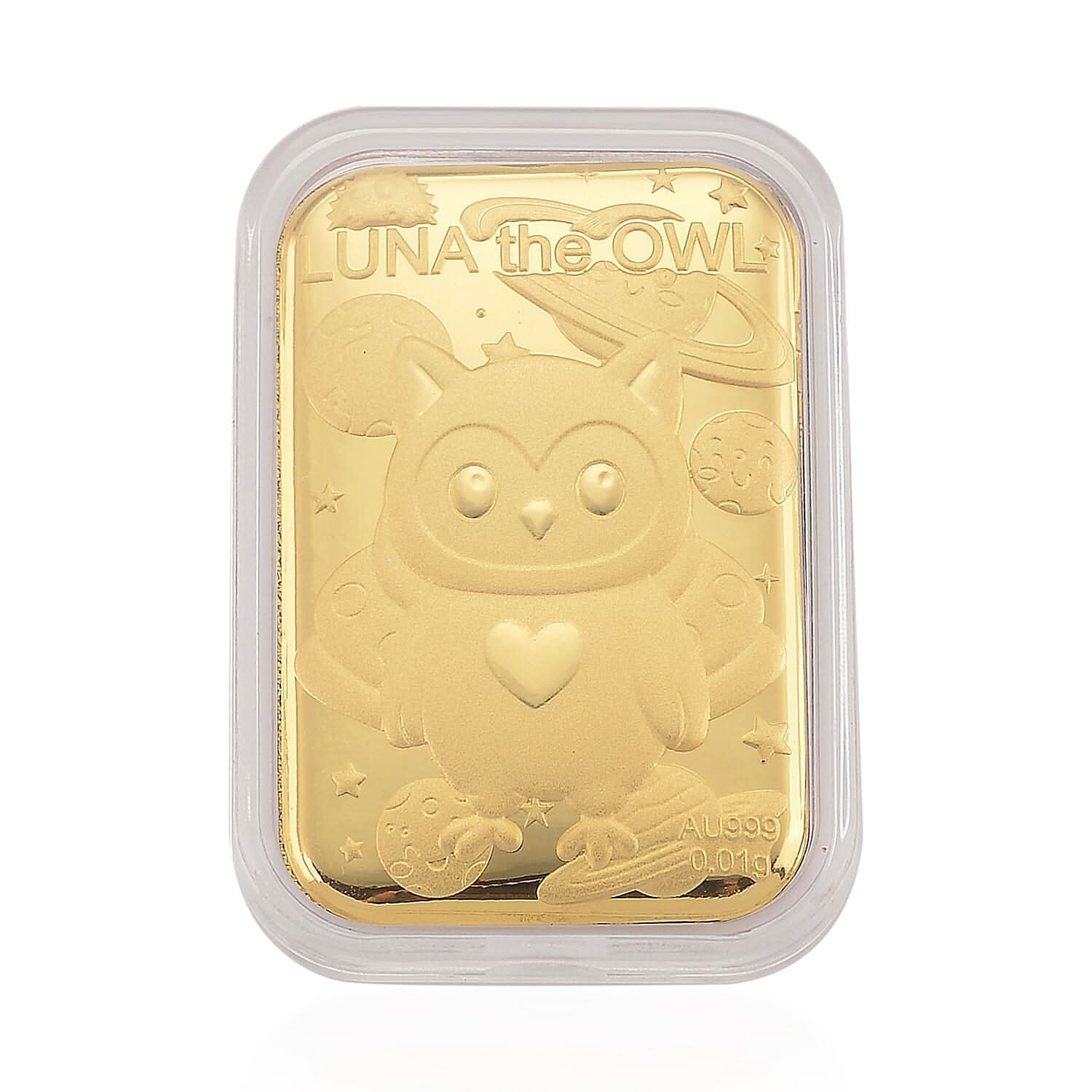 24K Yellow Golden Luna The Owl Emboss Sheet 10mg