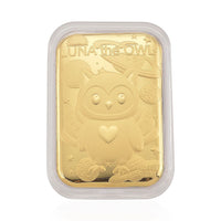 24K Yellow Golden Luna The Owl Emboss Sheet 10mg
