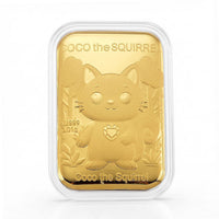 24K Yellow Golden Coco The Squirrel Emboss Sheet 10mg