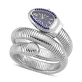 Strada Blue Austrian Crystal Japanese Movement Watch in Silvertone - Sticky add to cart bar