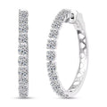 Luxuriant Lab Grown Diamond G SI 2.07 ctw Stars Arc Hoop Earrings in Sterling Silver - Sticky add to cart bar