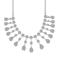 Luxuriant Lab Grown Diamond G SI Drizzle Necklace in Sterling Silver 8.56 ctw (18 Inches)