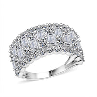Luxuriant Lab Grown Diamond (G, SI) Ring in Sterling Silver (Size 10.0) 3.00 ctw
