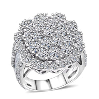 Doorbuster Luxuriant Lab Grown Diamond G SI 6.10 ctw Celestial Star Ring Sterling Silver (Size 10.0)