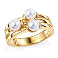 D'Joy Fresh Water Pearl Fancy Ring in 14K Vermeil YG Over Sterling Silver (Size 10.0) - Sticky add to cart bar