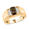 D'Joy Premium Jenipapo Andalusite, Moissanite Men's Ring in 18K Vermeil YG Over Sterling Silver (Size 10.0) 1.65 ctw - Sticky add to cart bar