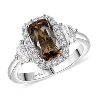 D'Joy Premium Jenipapo Andalusite, Moissanite Ring
