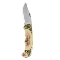 Closeout 4.75" Deer Folding Knife with Gift Box
