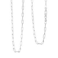 Italian Paper Clip Chain Necklace in Sterling Silver 6.60 Grams 18 Inches
