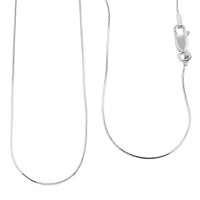 Italian Side Snake Chain Necklace in Sterling Silver 2.20 Grams 18 Inches