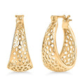 EverTrue Bronzella Collection Lattice Hoop Earrings in 18K YG Plated Bronze - Sticky add to cart bar