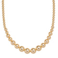 Golden Shell Pearl Necklace in Silvertone 20-22 Inches - Sticky add to cart bar