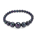 Peacock Color Shell Pearl Stretch Bracelet (7-7.5In) - Sticky add to cart bar