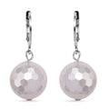White Shell Pearl Dangling Earrings - Sticky add to cart bar