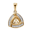 14K Yellow Gold Lab Grown Diamond (SI) Mounting Pendant 0.13 ctw - Sticky add to cart bar