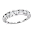 Doorbuster Luxuriant Lab Grown Diamond G-H SI 1.00 ctw Half Eternity Band Ring in 10K White Gold (Size 10.0) - Sticky add to cart bar