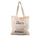 Bufarma Beige and Black Print Jute Tote Bag - Sticky add to cart bar