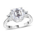 D'Joy Moissanite (Oct 8x8mm) Ring in Rhodium Over Sterling Silver (Size 10.0) 2.80 ctw - Sticky add to cart bar