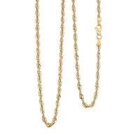 Rope Chain Necklace in 10K Yellow Gold 6.3 Grams 26 Inches