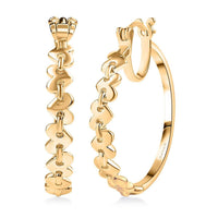 EverTrue Bronzella Collection Heart Hoop Earrings in 18K YG Plated Bronze