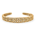 EverTrue Bronzella Collection Basket Weave Cuff Bracelet in 18K YG Plated Bronze (6.50 In) - Sticky add to cart bar