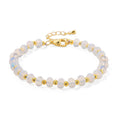 Opalite 20.00 ctw Rondelle Beaded Bracelet in Goldtone (7-9In) - Sticky add to cart bar