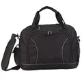 Closeout Travelwell Black Recycled PET Brief Bag - Black - Sticky add to cart bar