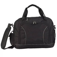 Closeout Travelwell Black Recycled PET Brief Bag - Black