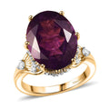 GP Premium African Amethyst, Multi Gemstone Ring in 18K Vermeil YG Over Sterling Silver (Size 10.0) 9.50 ctw - Sticky add to cart bar