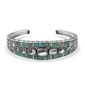 D'Joy Artisan Crafted White Buffalo, Royston Turquoise Cuff Bracelet in Oxidized Sterling Silver 24.00 ctw (7.25 Inches) - Sticky add to cart bar