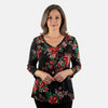 Black Dark Floral