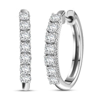 D'Joy Lab Grown Diamond (I1) Hoop Earrings in 18K Vermeil YG Over Sterling Silver 1.00 ctw