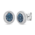 D'Joy Blue Diamond (IR), Diamond Earrings in Rhodium Over Sterling Silver 0.50 ctw - Sticky add to cart bar