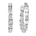 D'Joy Moissanite 1.70 ctw Hoop Earrings in Rhodium Over Sterling Silver - Sticky add to cart bar