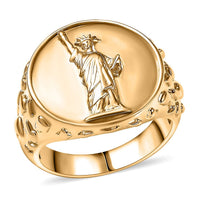EverTrue Bronzella Collection Eiffel Tower Men's Ring in 18K YG Plated Bronze (Size 9.0)