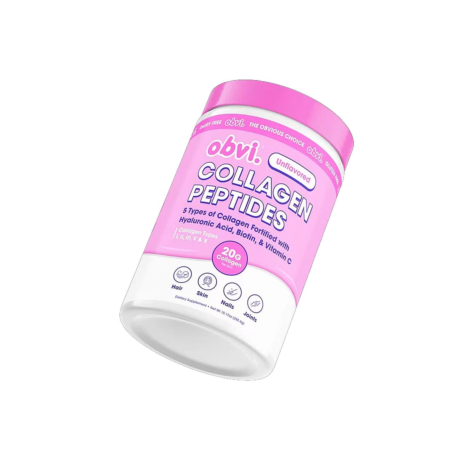 Obvi Unflavored Collagen Peptides Dietary Powder Supplement (10.17oz)