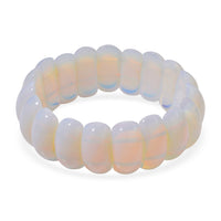 Opalite 300.00 ctw Cushion Block Stretch Bracelet