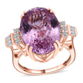 10K Rose Gold AAAA Patroke Kunzite, Luxuriant Lab Grown Diamond (G-H, SI) Ring (Size 6.0) (4 g) 17.00 ctw - Sticky add to cart bar