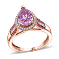 D'Joy AAA Patroke Kunzite, Multi Gemstone Ring in 18K Vermeil RG Over Sterling Silver (Size 7.0) 3.55 ctw - Sticky add to cart bar