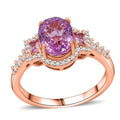 D'Joy AAA Patroke Kunzite, Multi Gemstone Ring in 18K Vermeil RG Over Sterling Silver (Size 6.0) 3.10 ctw - Sticky add to cart bar