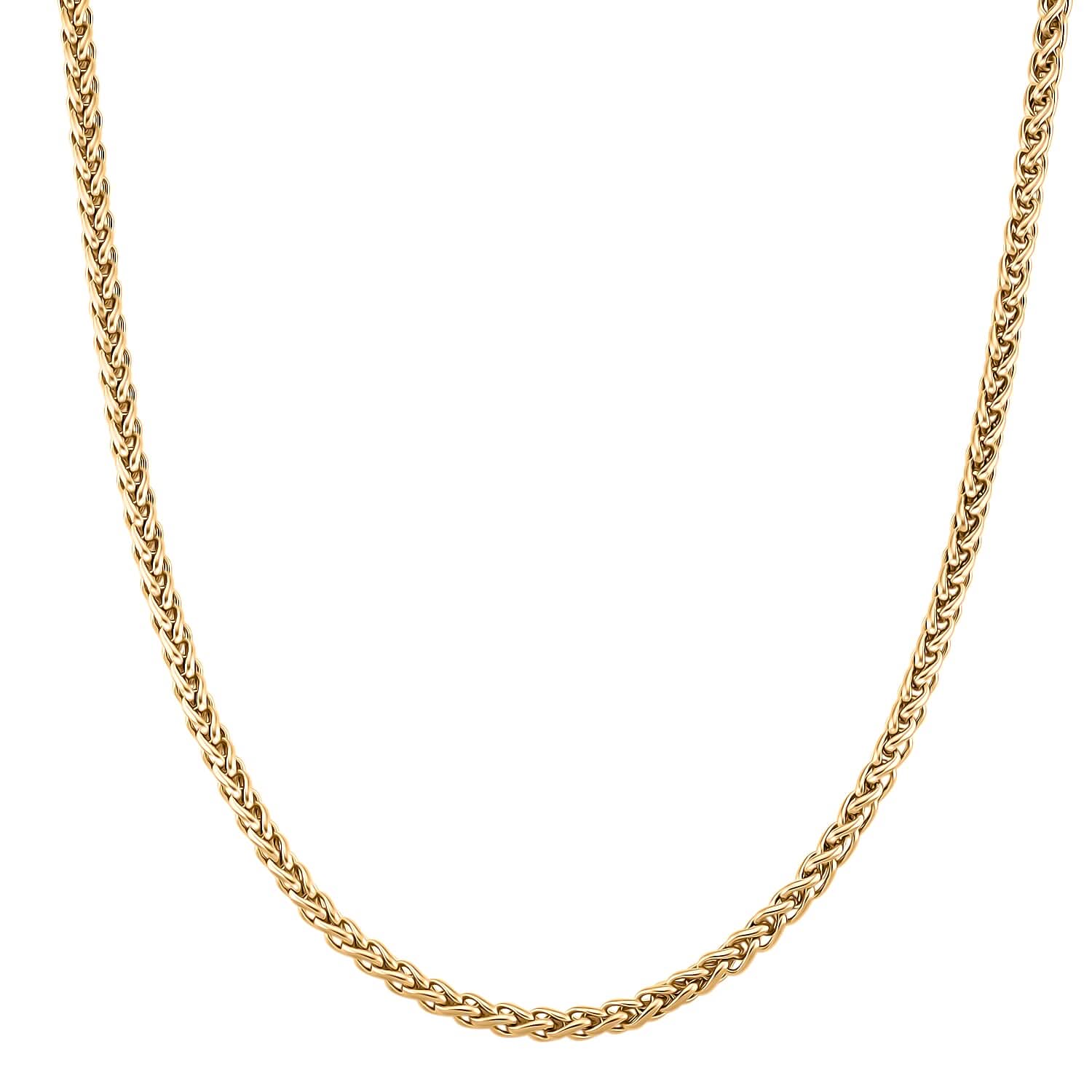 Palma Chain Necklace in ION Plated YG Stainless Steel 20-22 Inches