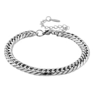Sleek Cuban Link Bracelet in Stainless Steel (7.5-9.5In)