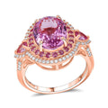 D'Joy AAA Patroke Kunzite, Multi Gemstone Ring in 18K Vermeil RG Over Sterling Silver (Size 10.0) 5.80 ctw - Sticky add to cart bar
